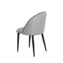 Silla SLOANE, en gris claro, vista trasera en perspectiva