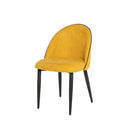 Silla SLOANE, en mostaza, vista en perspectiva