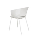 Silla NOELLE, en blanco, vista trasera en perspectiva