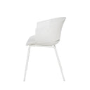 Silla NOELLE, en blanco, vista lateral