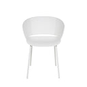 Silla NOELLE, en blanco, vista frontal