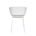 Silla NOELLE, en blanco, vista trasera