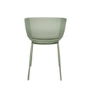 Silla NOELLE, en menta, vista trasera