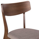 Silla KEIRA, en nogal y gris claro, vista de conjunto