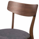 Silla KEIRA, en nogal y gris oscuro, vista de conjunto