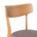Silla KEIRA, en roble y gris claro, vista de conjunto
