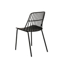 Silla NERINA, en negro, vista trasera en perspectiva