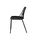 Silla NERINA, en negro, vista lateral