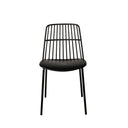 Silla NERINA, en negro, vista frontal