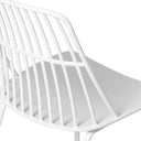 Silla NERINA, en blanco, detalle del acabado