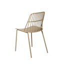 Silla NERINA, en beige, vista trasera en perspectiva