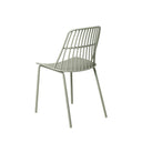Silla NERINA, en menta, vista trasera en perspectiva