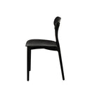 Silla GRETA, en negro, vista lateral