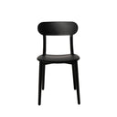 Silla GRETA, en negro, vista frontal