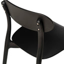 Silla GRETA, en negro, detalle del acabado