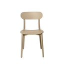 Silla GRETA, en beige, vista frontal