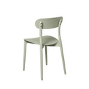 Silla GRETA, en menta, vista trasera en perspectiva