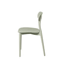 Silla GRETA, en menta, vista lateral