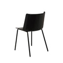 Silla CADY, en negro, vista trasera en perspectiva