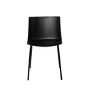 Silla CADY, en negro, vista frontal