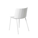 Silla CADY, en blanco, vista trasera en perspectiva