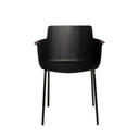 Silla DOLLY, en negro, vista frontal