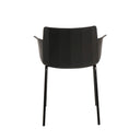 Silla DOLLY, en negro, vista trasera