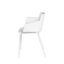 Silla DOLLY, en blanco, vista lateral