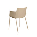 Silla DOLLY, en beige, vista trasera en perspectiva