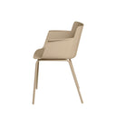 Silla DOLLY, en beige, vista lateral