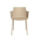 Silla DOLLY, en beige, vista frontal