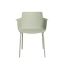 Silla DOLLY, en menta, vista frontal