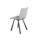 Silla BRIANA, en gris claro, vista trasera en perspectiva