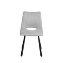 Silla BRIANA, en gris claro, vista frontal