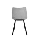 Silla BRIANA, en gris claro, vista trasera