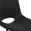 Silla BRIANA, en gris oscuro, detalle del acabado