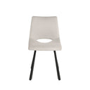 Silla BRIANA, en beige, vista frontal