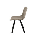 Silla BRIANA, en taupe, vista lateral