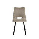 Silla BRIANA, en taupe, vista frontal