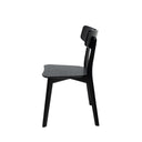 Silla ALAIA, en negro, vista lateral