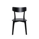 Silla ALAIA, en negro, vista frontal