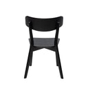 Silla ALAIA, en negro, vista trasera