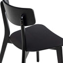 Silla ALAIA, en negro, detalle del acabado
