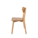 Silla ALAIA, en roble, vista lateral