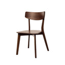 Silla ALAIA, en nogal, vista en perspectiva