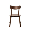 Silla ALAIA, en nogal, vista frontal
