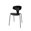 Silla RENE, en negro, vista en perspectiva