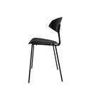 Silla RENE, en negro, vista lateral