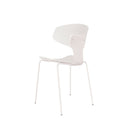 Silla RENE, en blanco, vista trasera en perspectiva