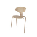 Silla RENE, en beige, vista en perspectiva